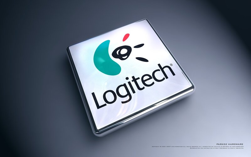 Logitech logo on a cube
