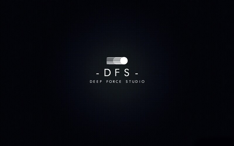 Logo on Dark Background — Black, Minimalist