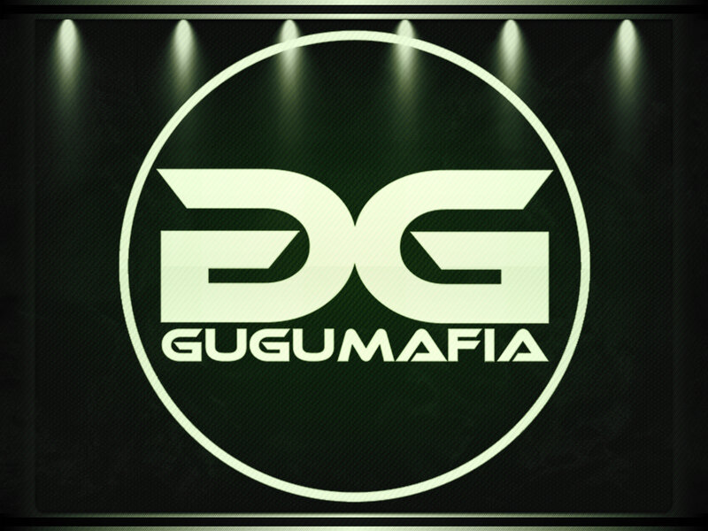 Logo on Dark Background — Black