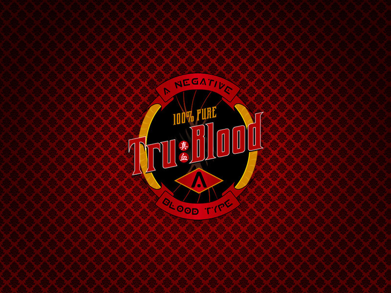 Logo on Patterned Background — Red, Dramatic
