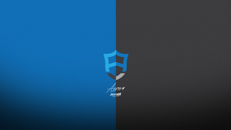Logo on Split Background — Blue