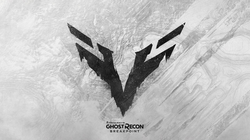 Logo on Textured Background — Black