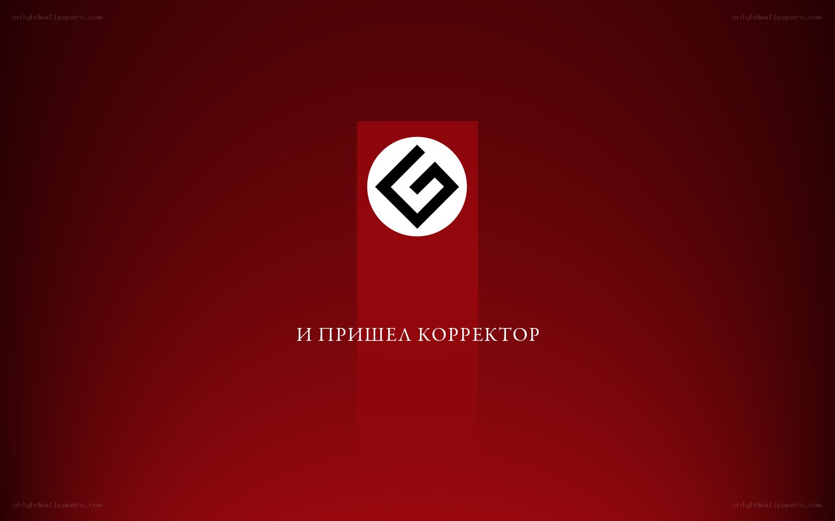 logo with text on red background