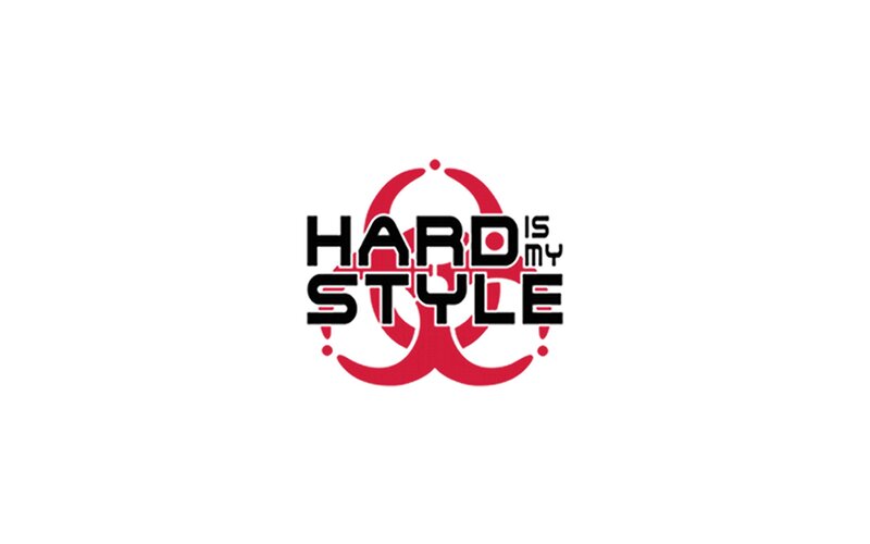 Logo with Text — Red, Bold, Vector Art