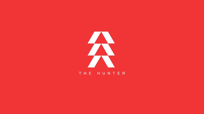 Logo with Text — Red, Minimalist