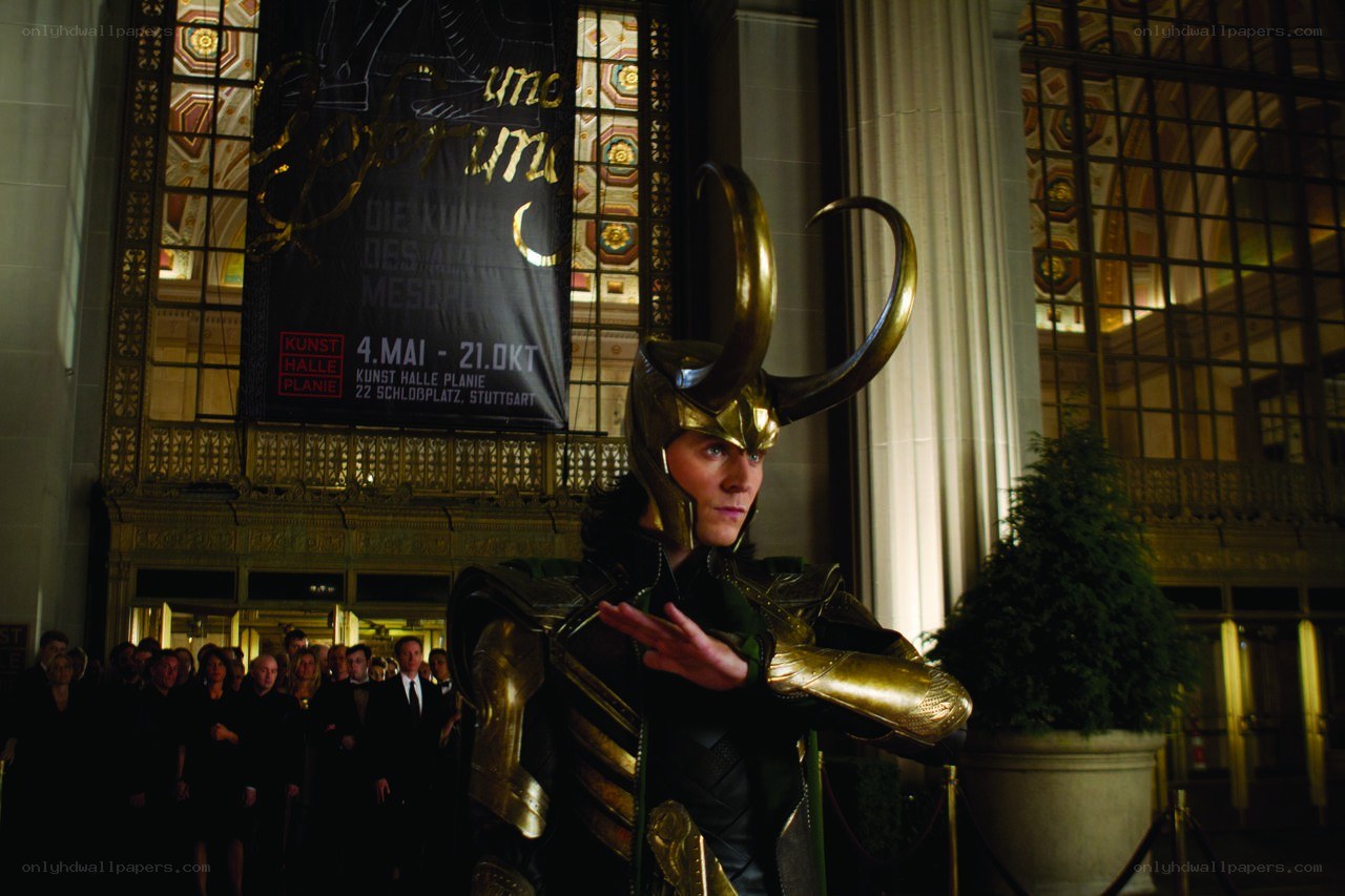 Loki at an art exhibition