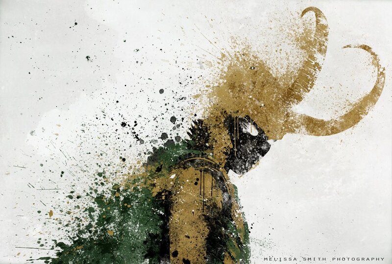 Loki character splatter art
