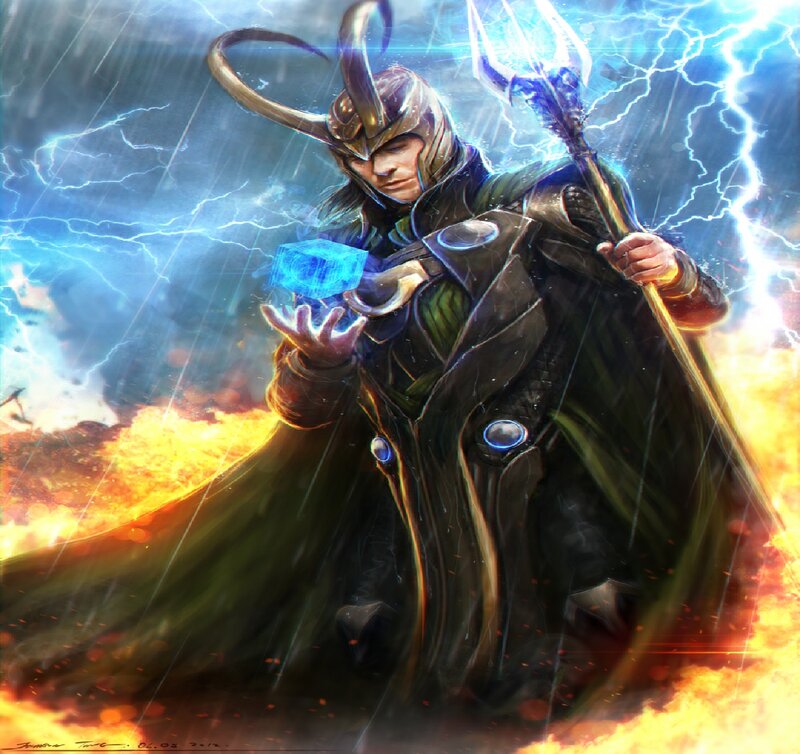 Loki Holding a Cube