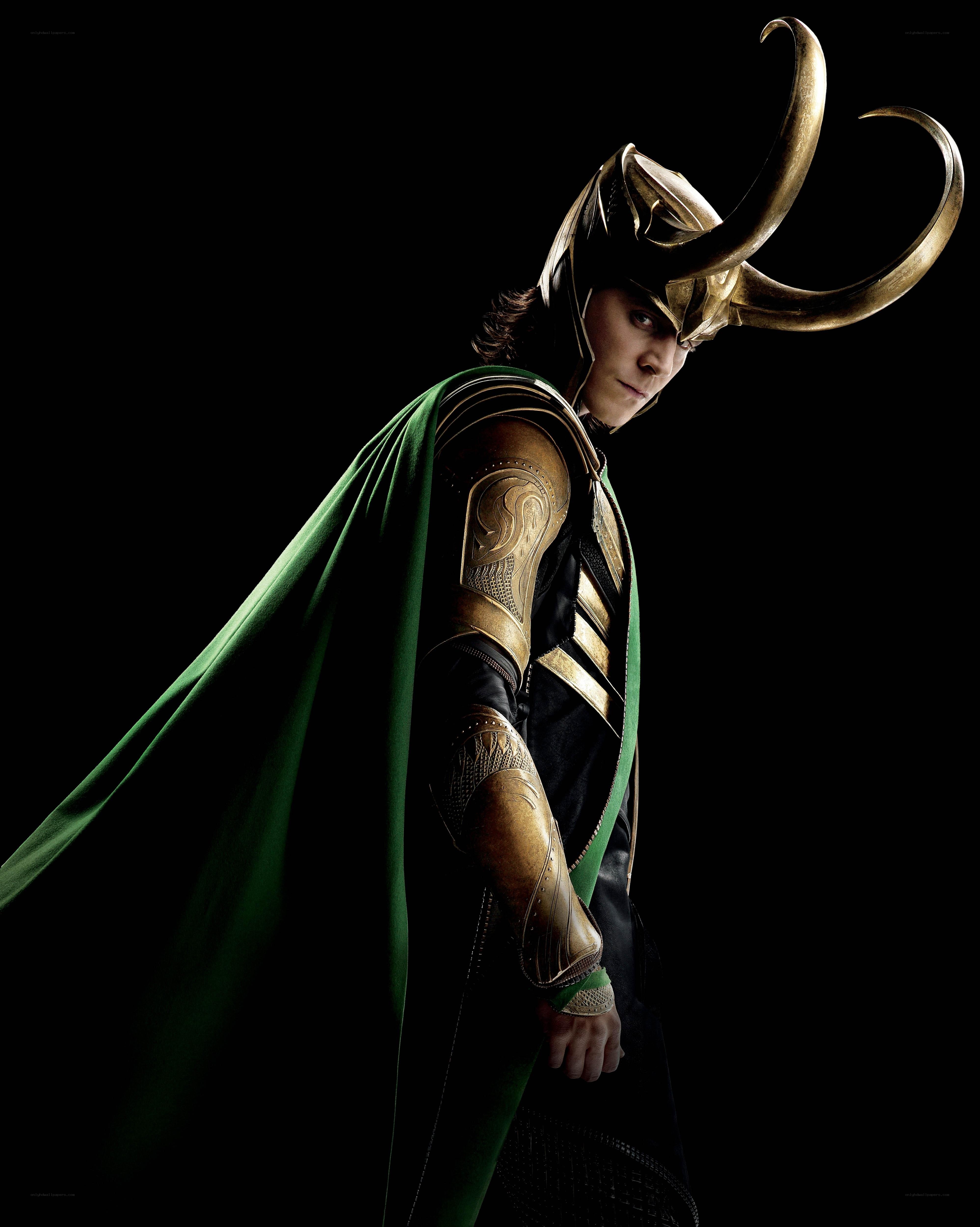 Loki in armor and green cape