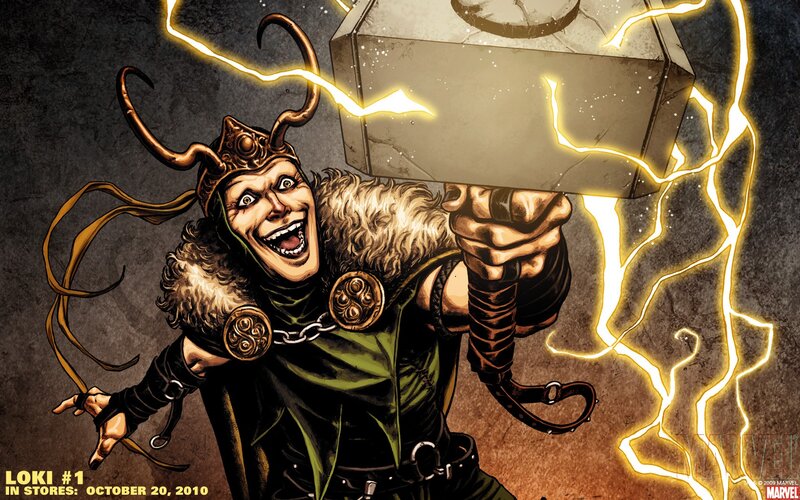 Loki with Mjolnir