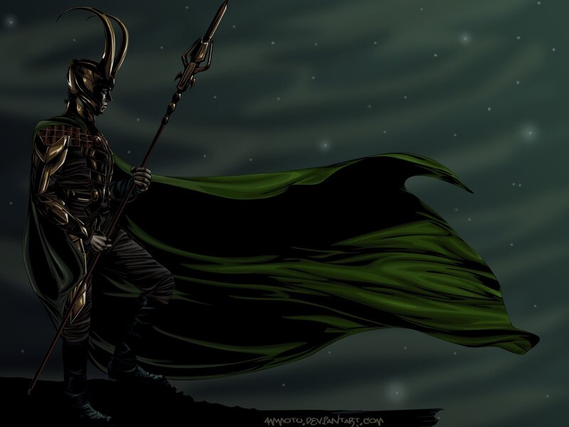 Loki with Spear and Cape