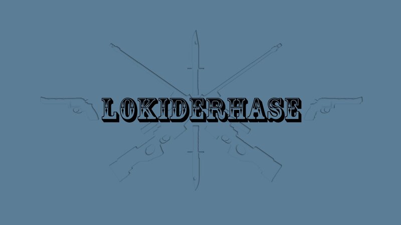 Lokiderhase logo with weapons
