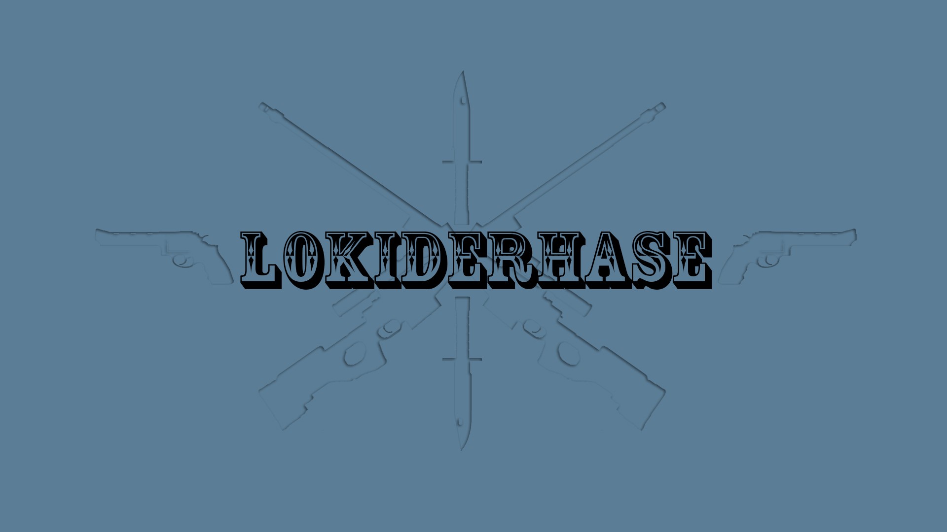 Lokiderhase logo with weapons