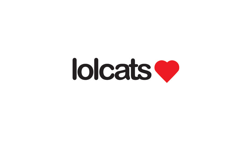 lolcats logo with heart