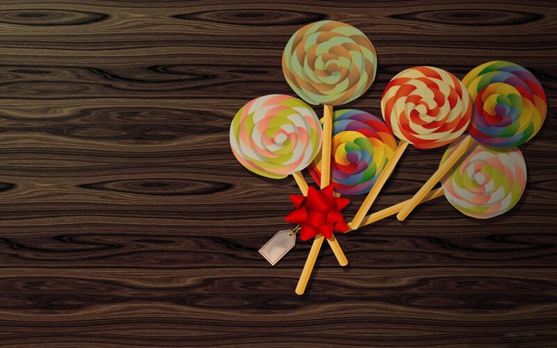 Lollipops on Wood
