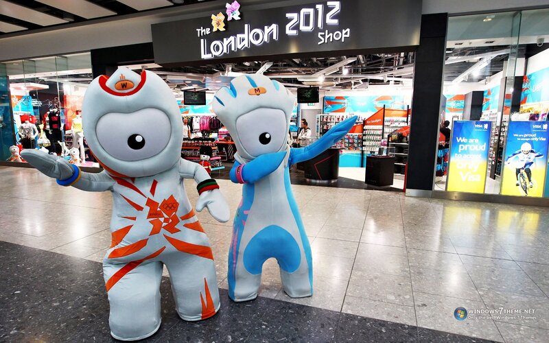 London 2012 mascots in shop