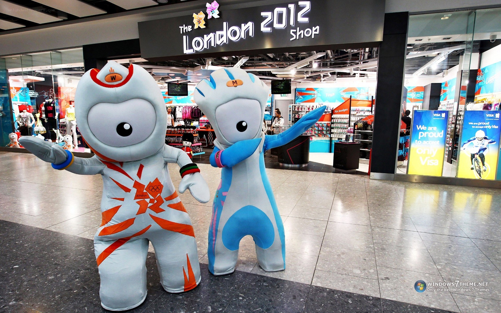 London 2012 mascots in shop