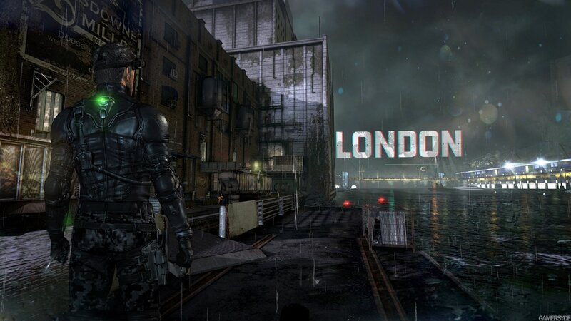 London at night in a video game