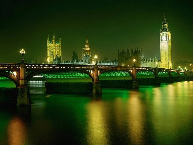 London at night with Big Ben