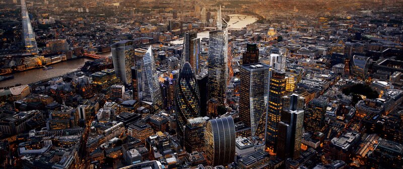 London City Skyline — Orange