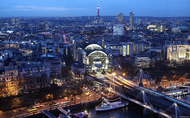 London Cityscape at Night — Blue, Calm