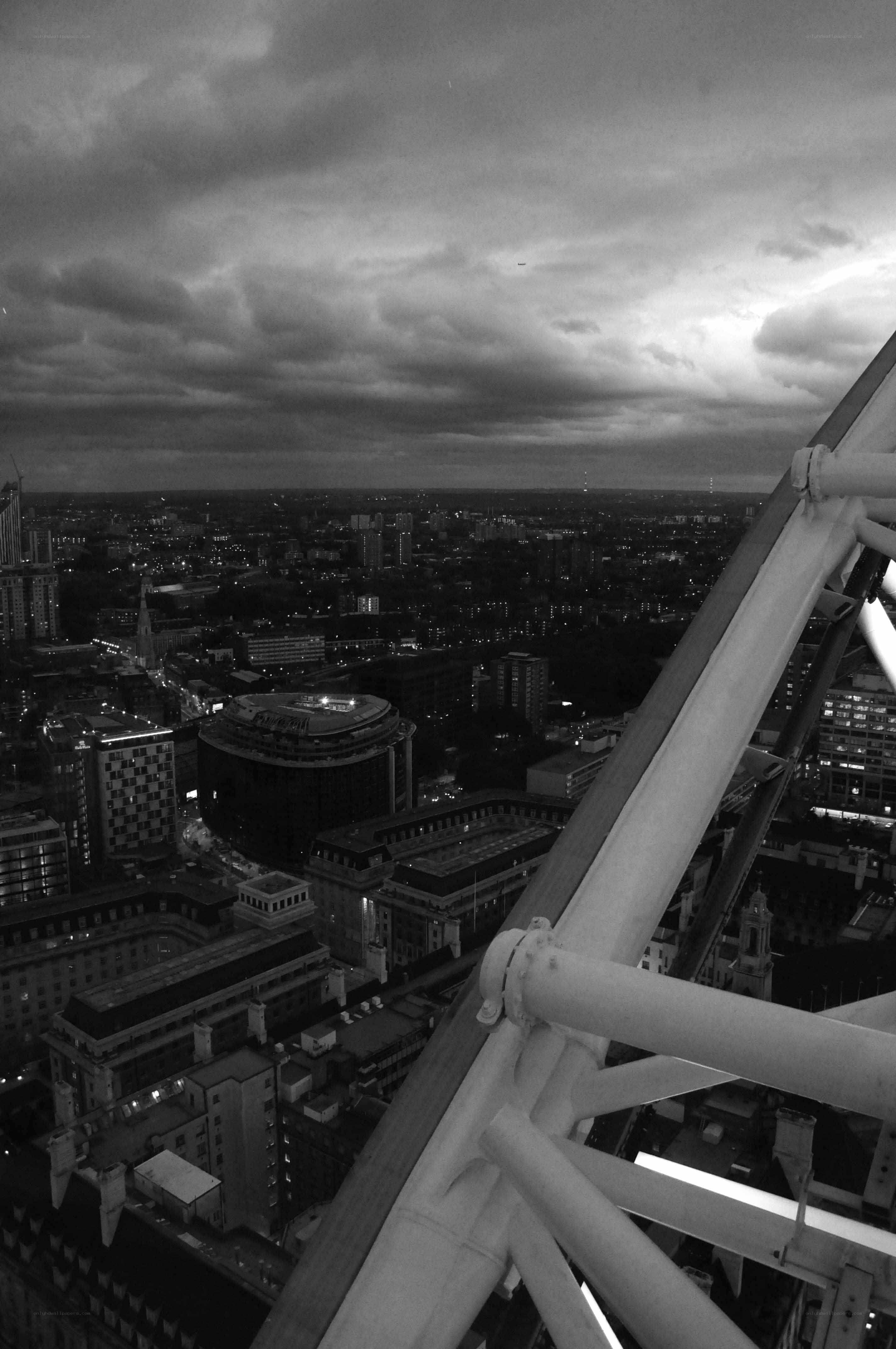 London cityscape from above