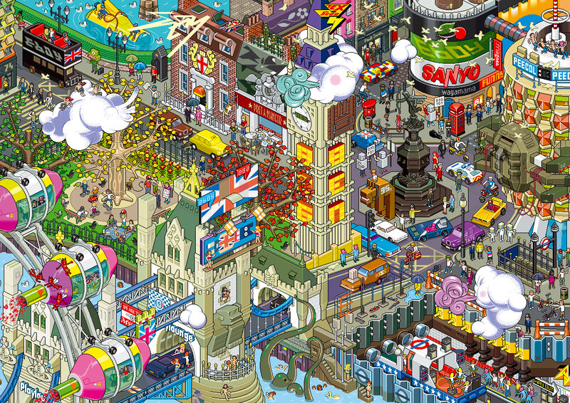 London cityscape illustration