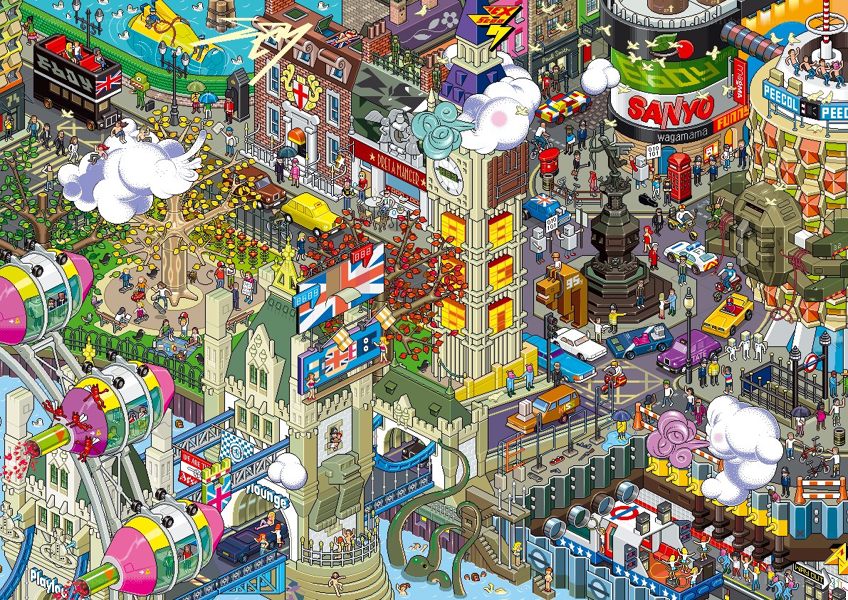 London cityscape illustration
