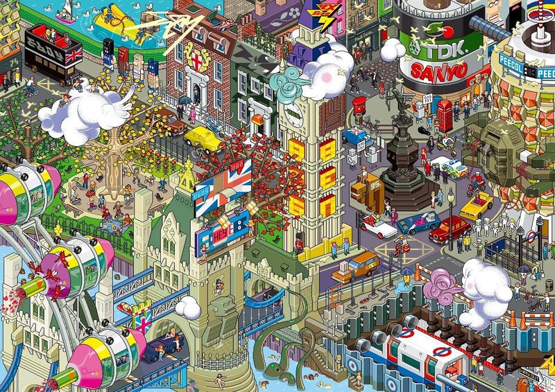 London cityscape illustration