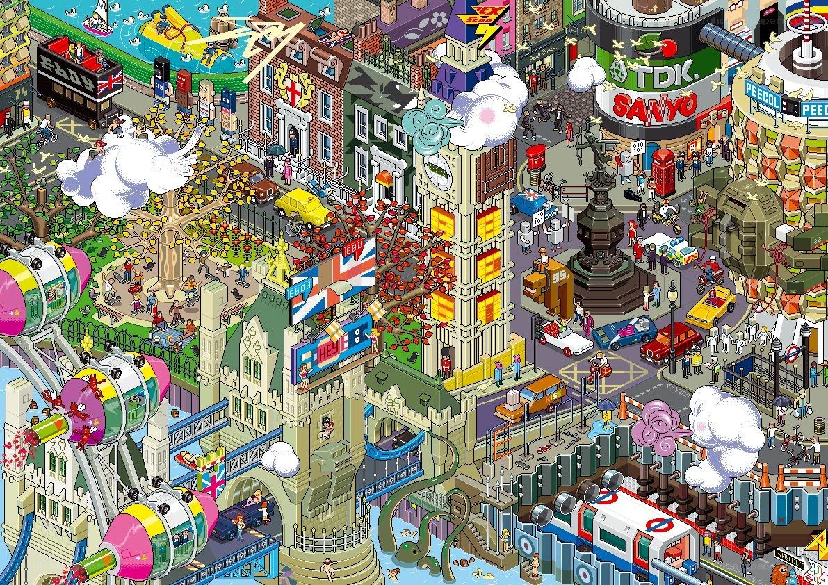 London cityscape illustration