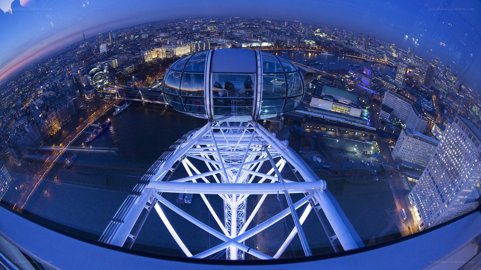 London Eye at dusk