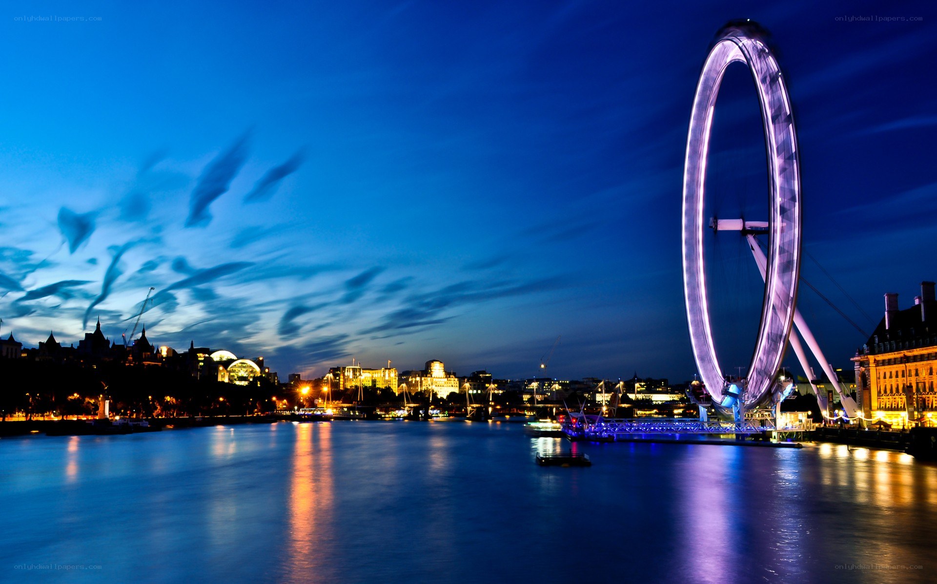 London Eye at dusk