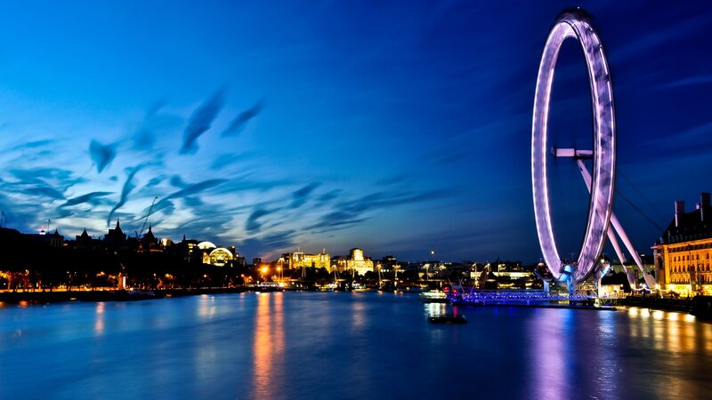 London Eye at dusk