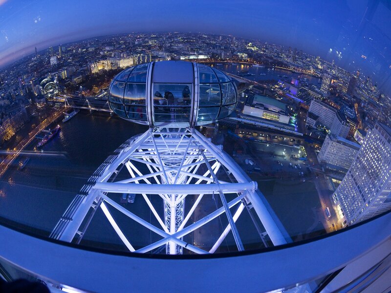 London Eye at dusk