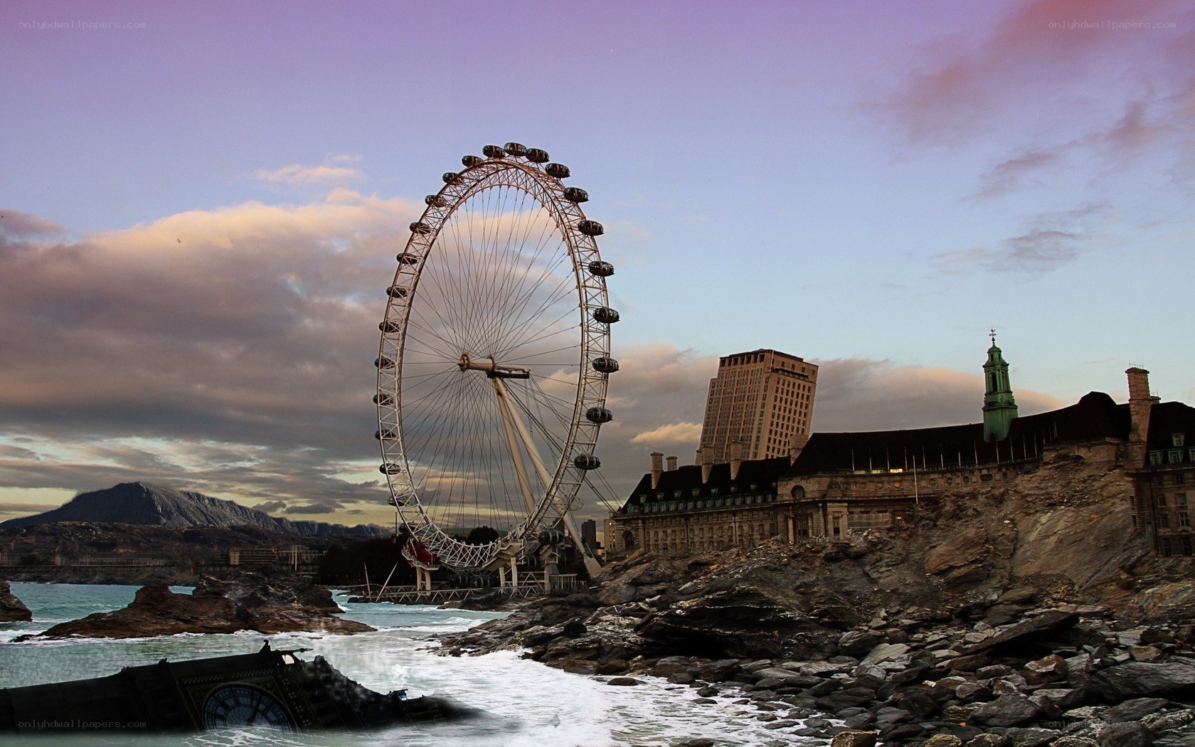 London Eye at dusk