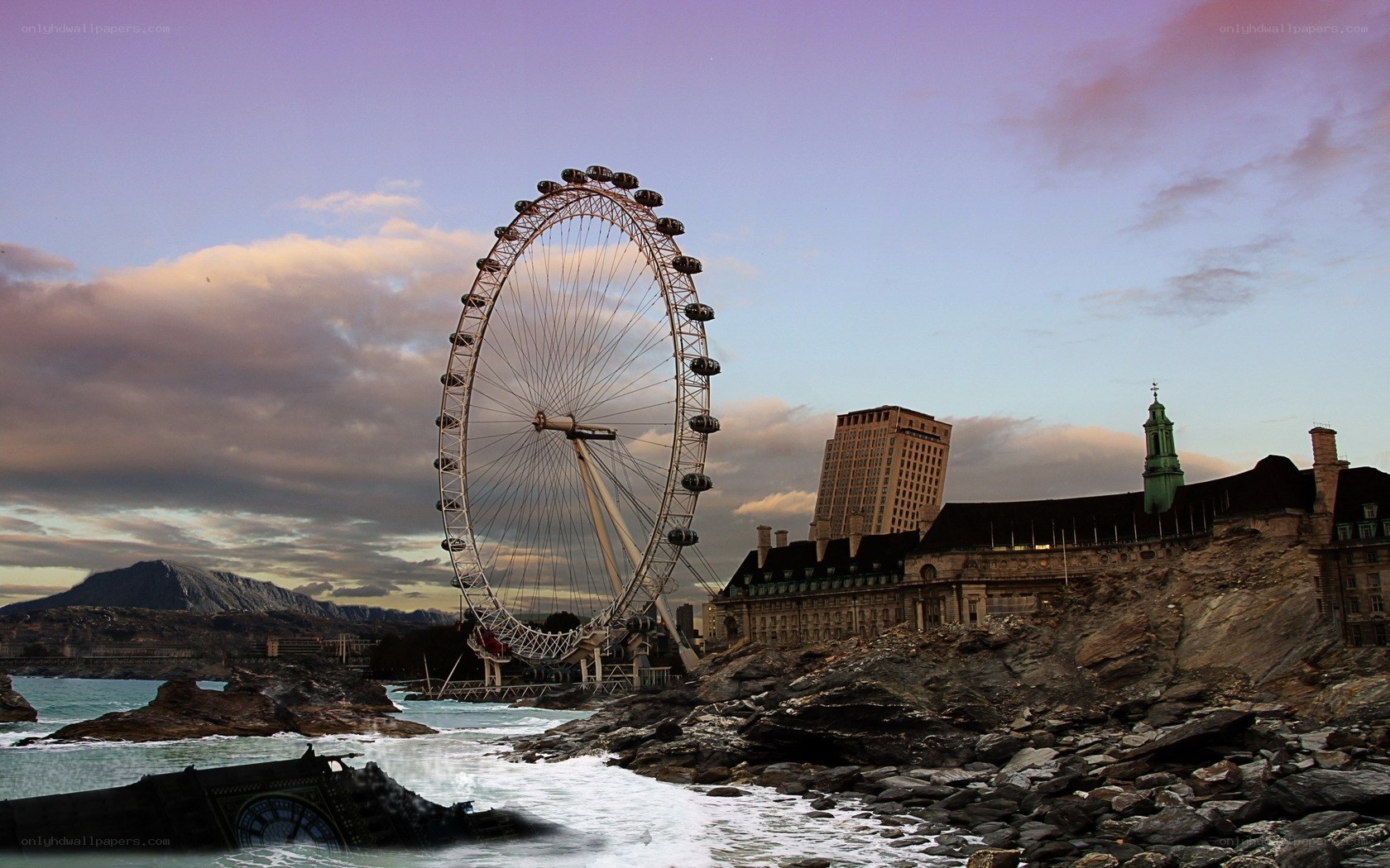 London Eye at dusk