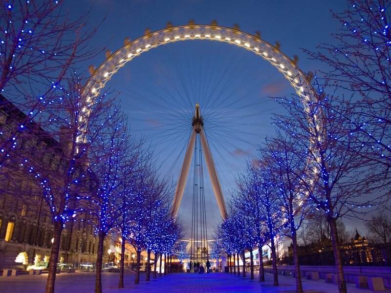 London Eye at dusk