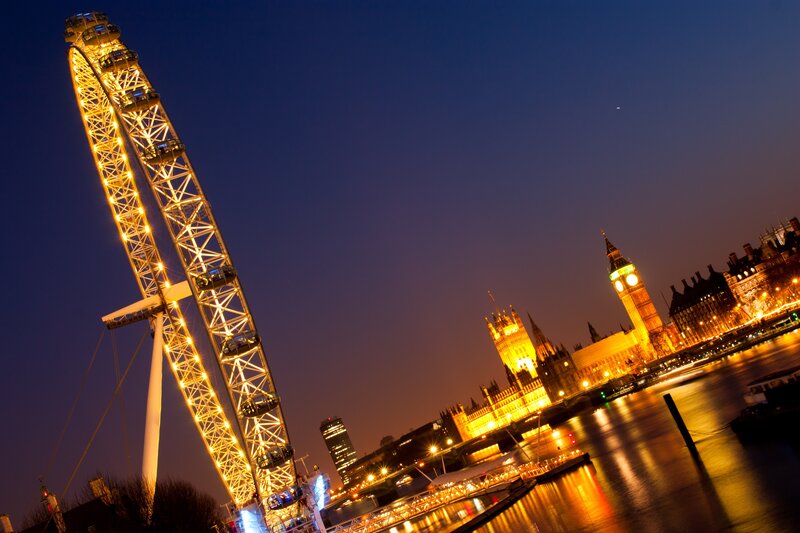 London Eye at dusk