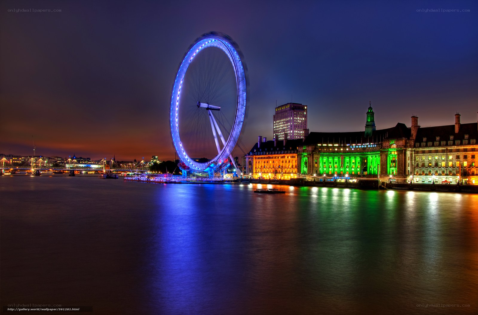 London Eye at night