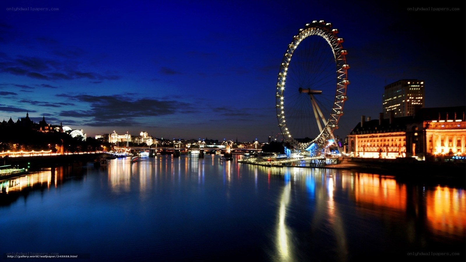 London Eye at night