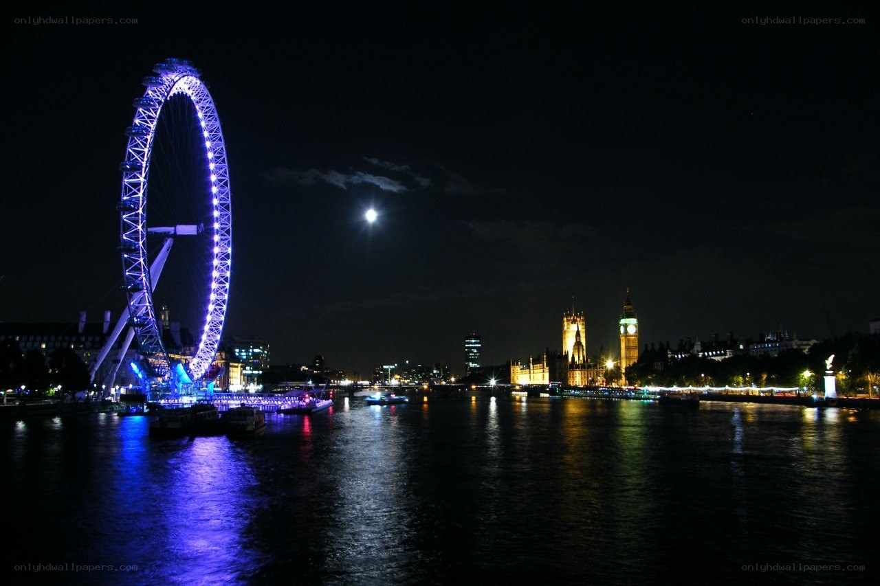 London Eye at night