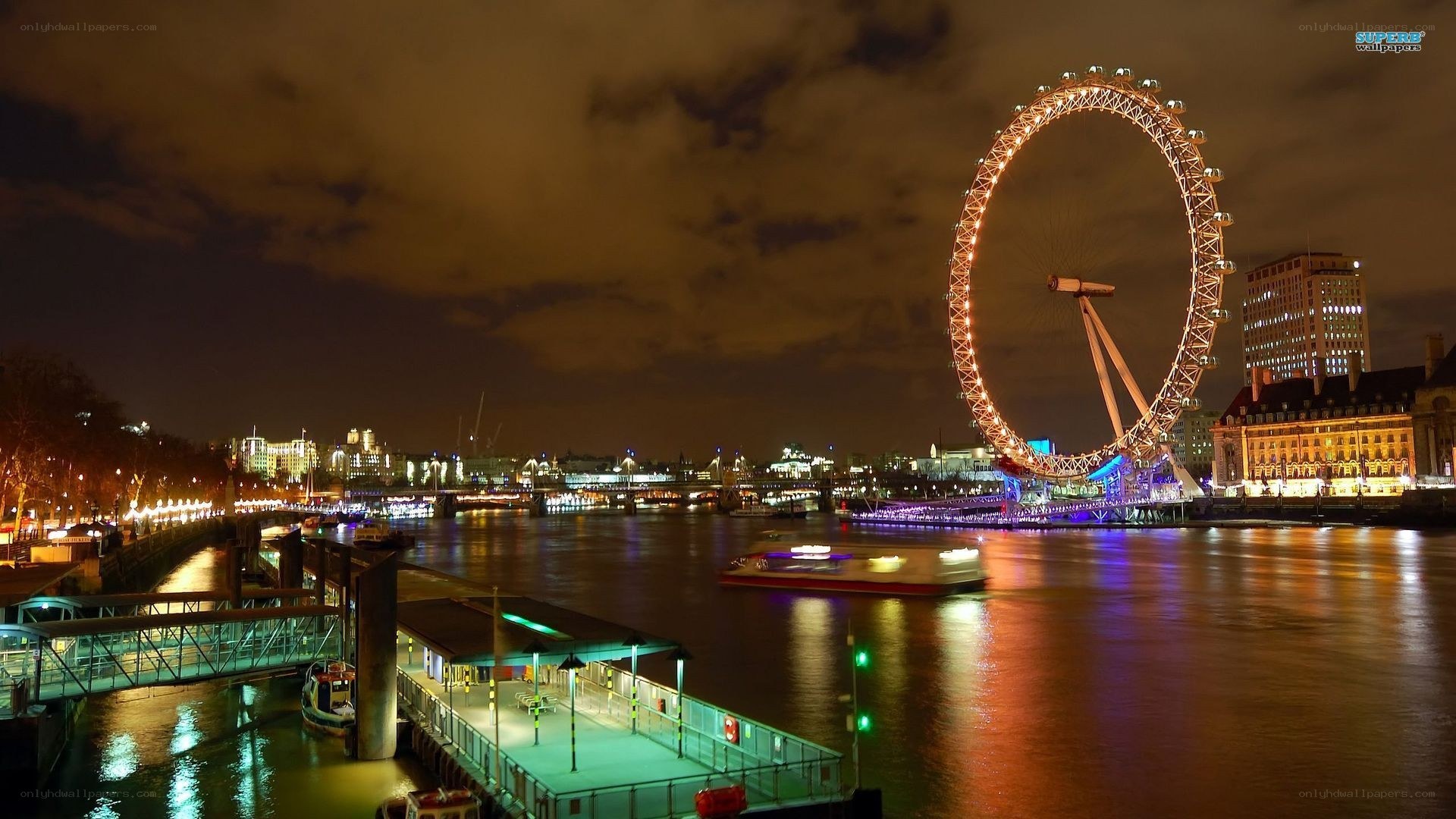 London Eye at night