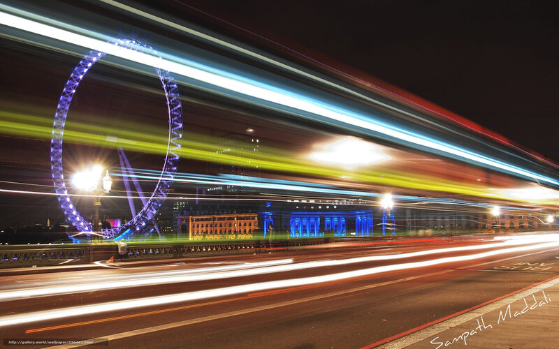 London Eye at Night — Blue, Dynamic