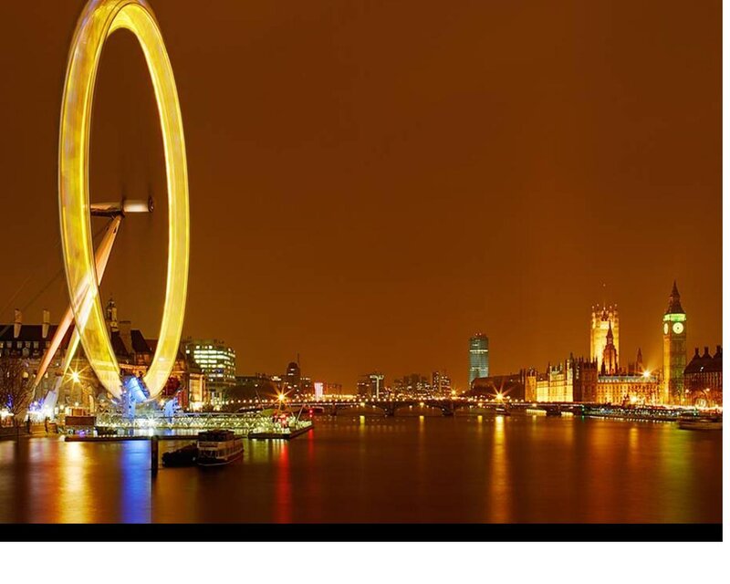 London Eye at Night — Orange