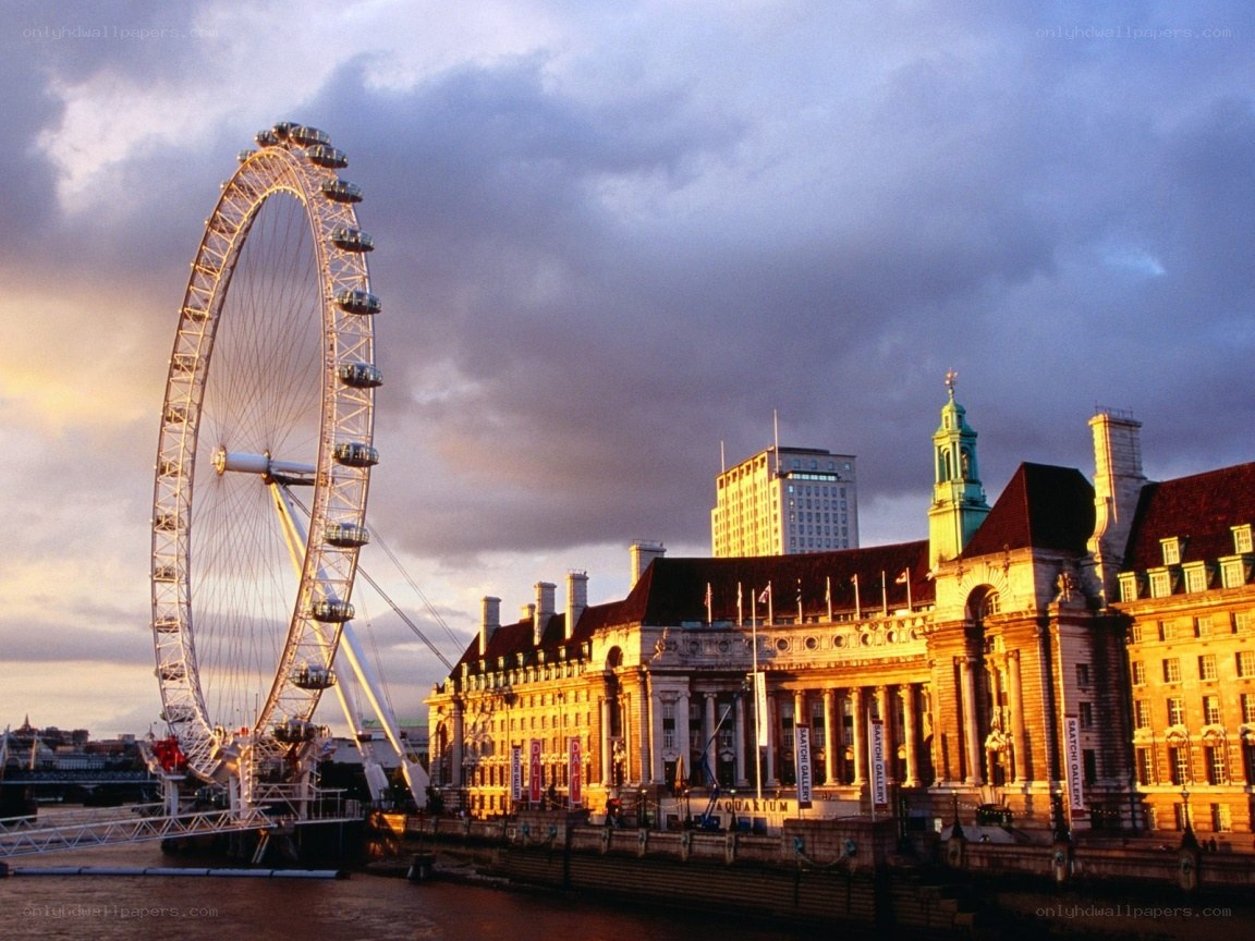 London Eye at sunset