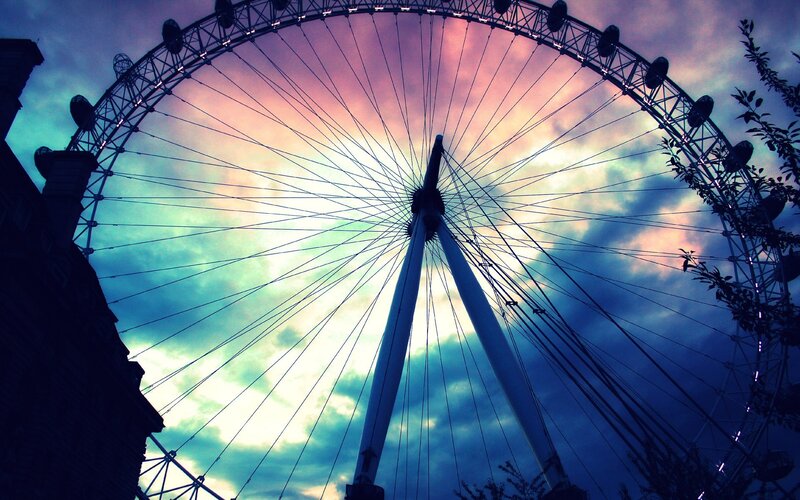 London Eye at sunset