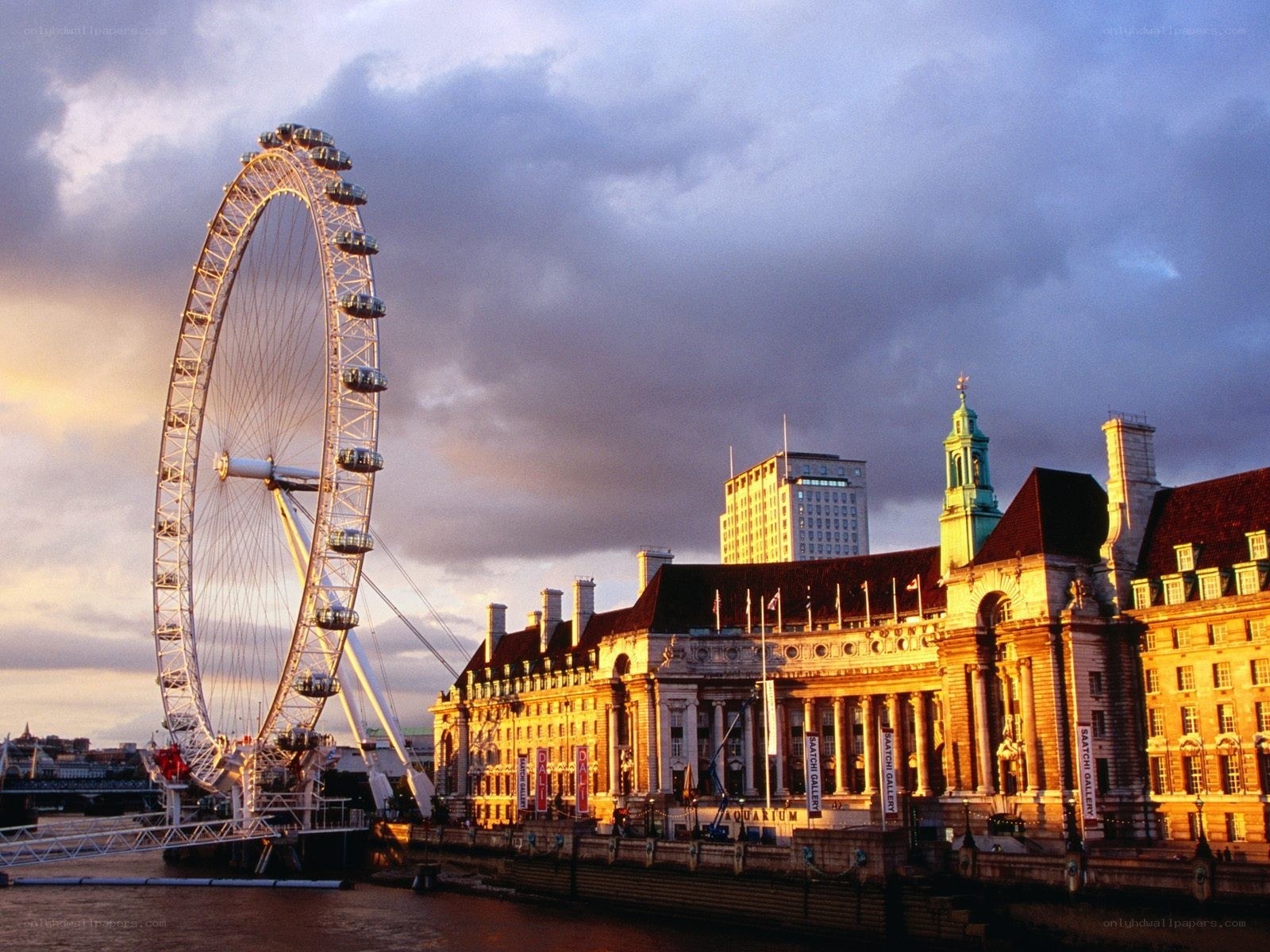 London Eye at sunset