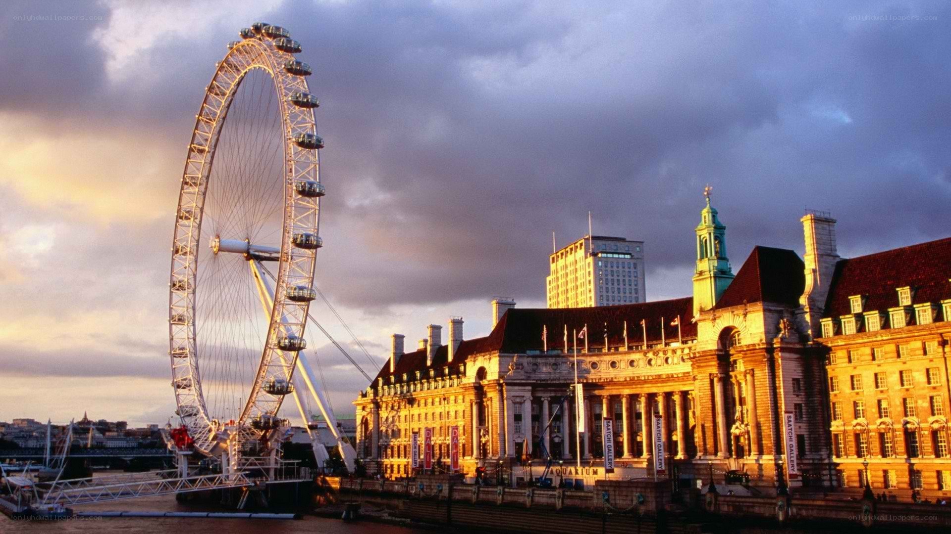 London Eye at sunset