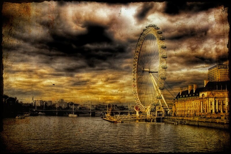 London Eye at sunset