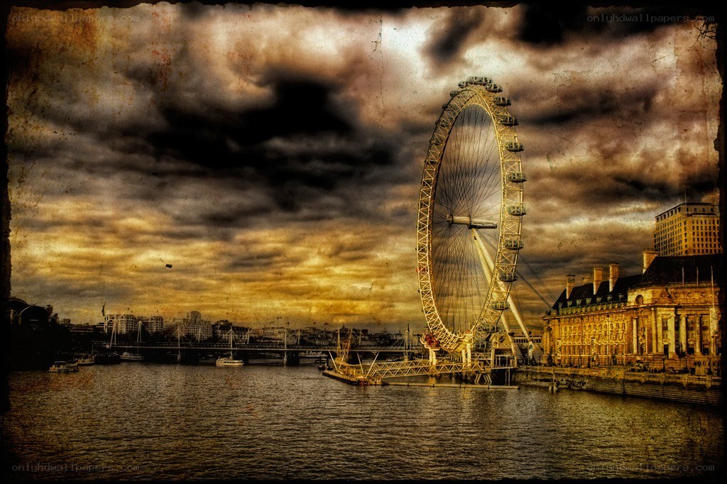 London Eye at sunset